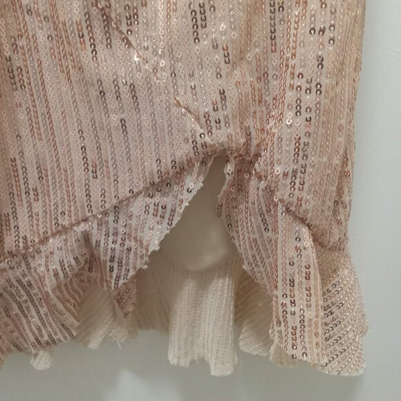 Rose Gold Sequined Formal Dress NWOT - Picture 6 of 7
